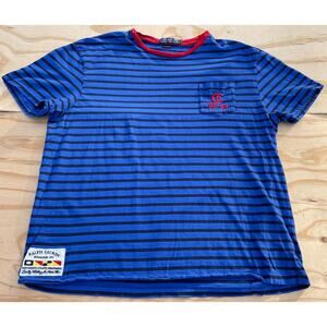 POLO Ralph Lauren Classic Fit Short Sleeve Crew Neck w/‎ Pocket Striped SIZE XL
